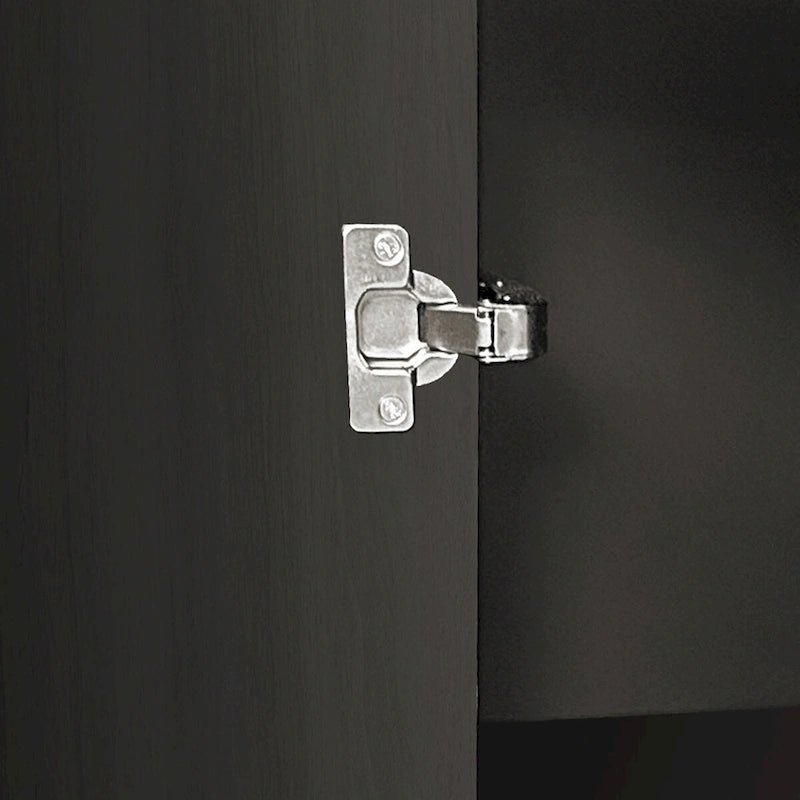 Bahut incurvé moderne Meuble de rangement en bois avec 4 portes et étagères réglables