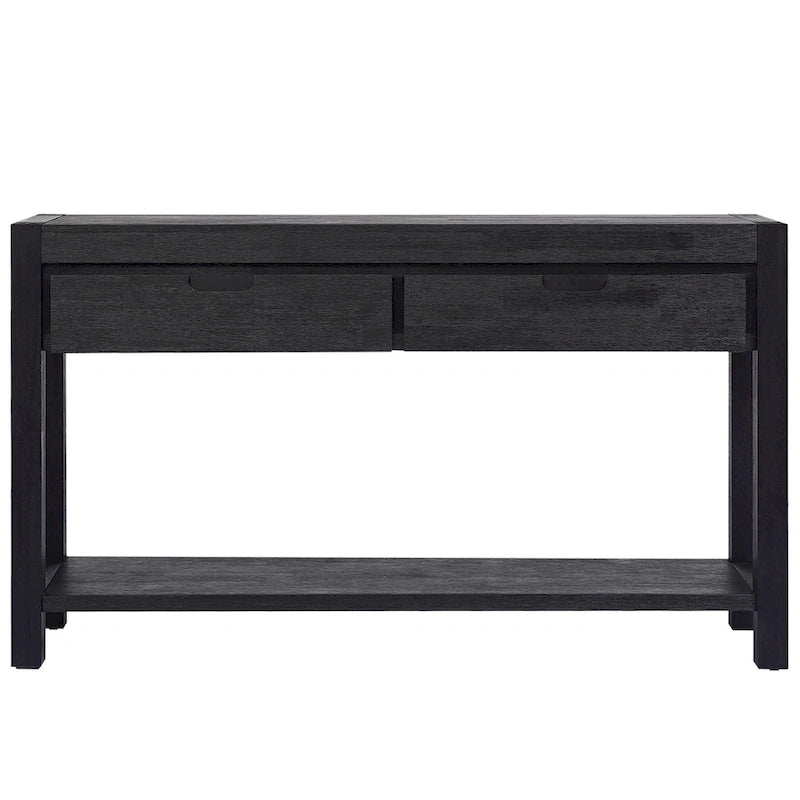 Console d'entrée pour couloir et salon avec 2 tiroirs et 1 étagère