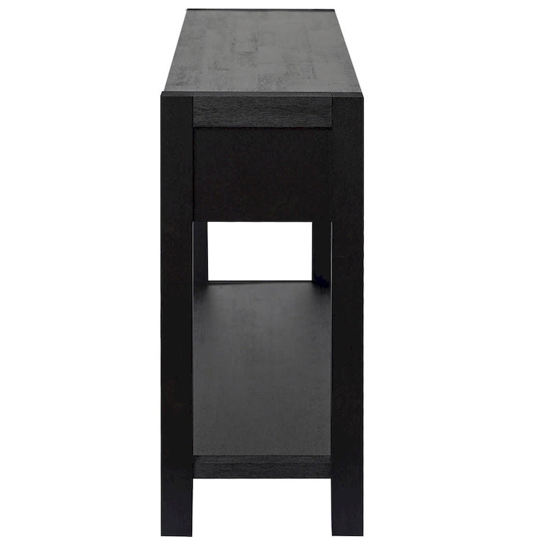 Console d'entrée pour couloir et salon avec 2 tiroirs et 1 étagère