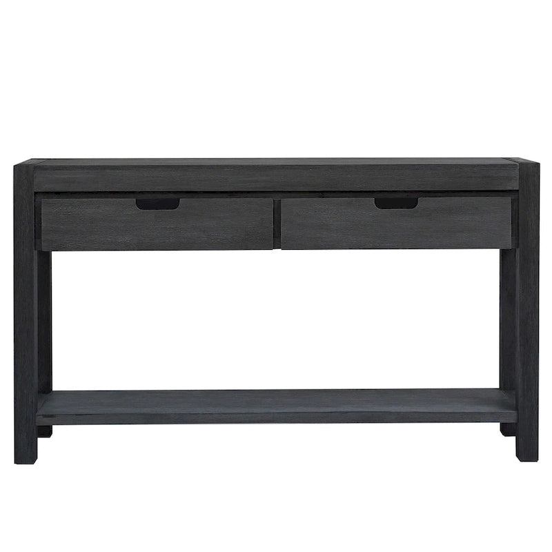 Console d'entrée pour couloir et salon avec 2 tiroirs et 1 étagère