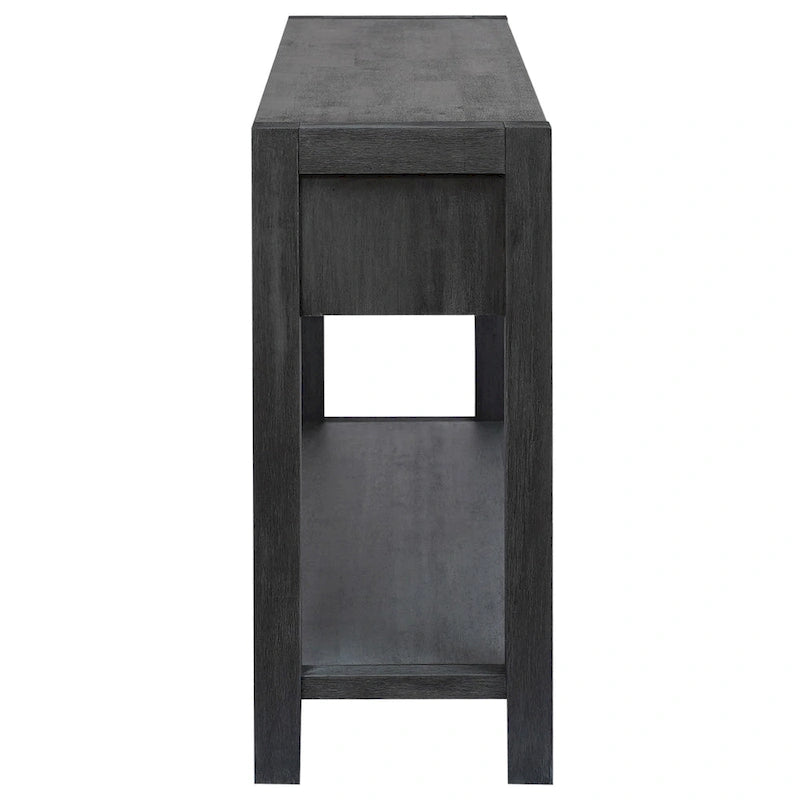 Console d'entrée pour couloir et salon avec 2 tiroirs et 1 étagère