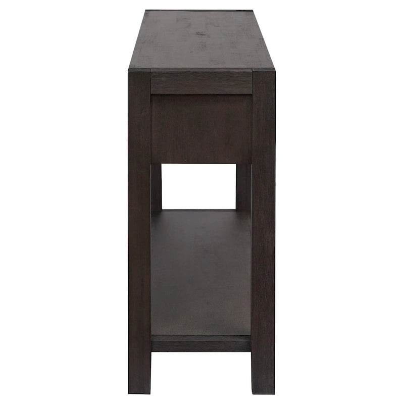 Console d'entrée pour couloir et salon avec 2 tiroirs et 1 étagère