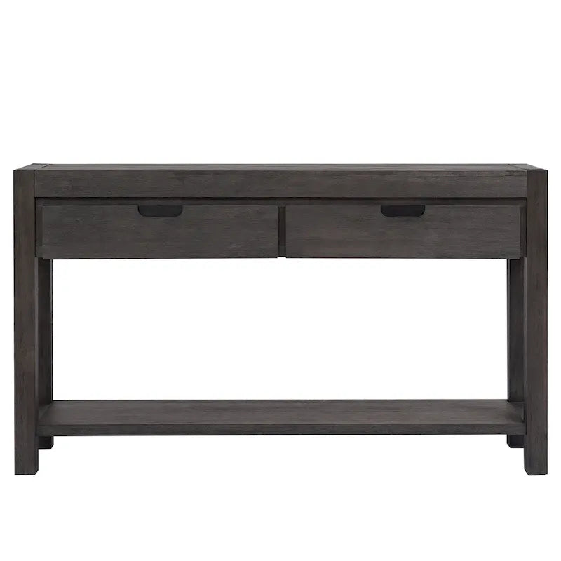 Console d'entrée pour couloir et salon avec 2 tiroirs et 1 étagère