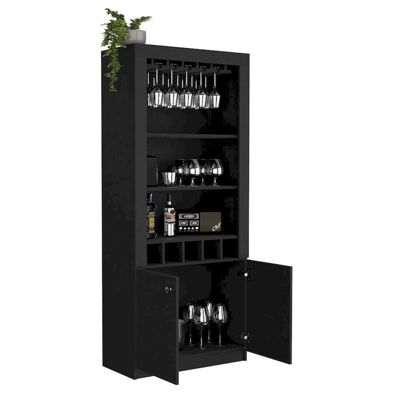 Meuble de bar pour cuisine, salle à manger, salon, noir