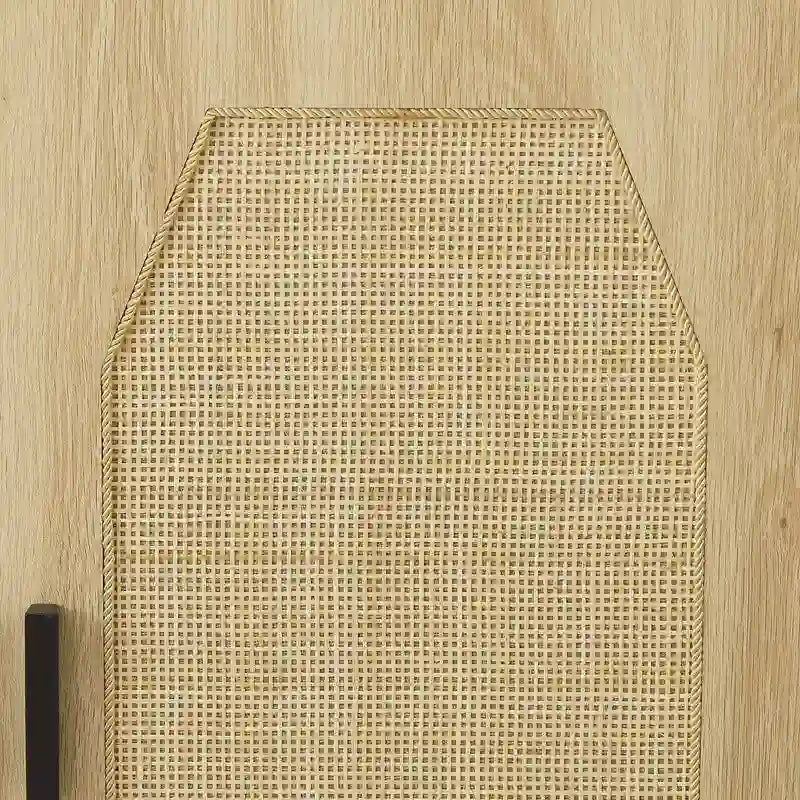 Meuble de rangement GEITIN avec portes décoratives en rotin pour cuisine