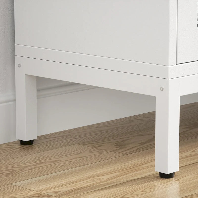 Meuble d'appoint de 45 W avec tiroirs et station de charge, buffet de rangement avec lumière LED