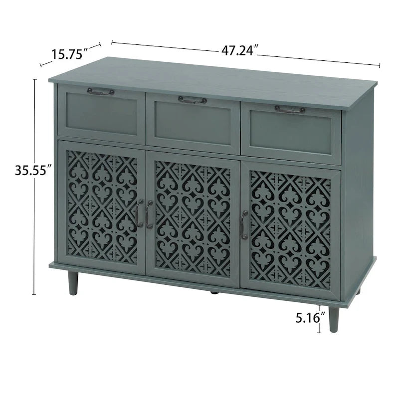 Meuble 3 portes 3 tiroirs American Furniture adapté pour chambre à coucher - N/D