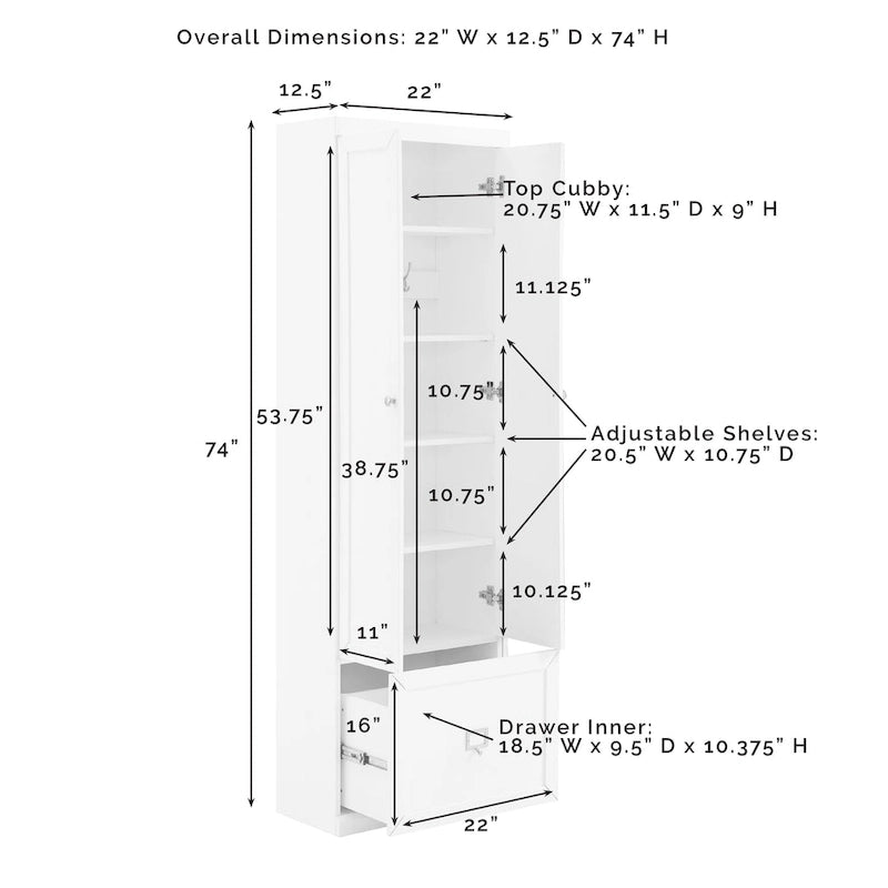 Ensemble d'entrée 3 pièces Harper Crosley - 16,38x66x74