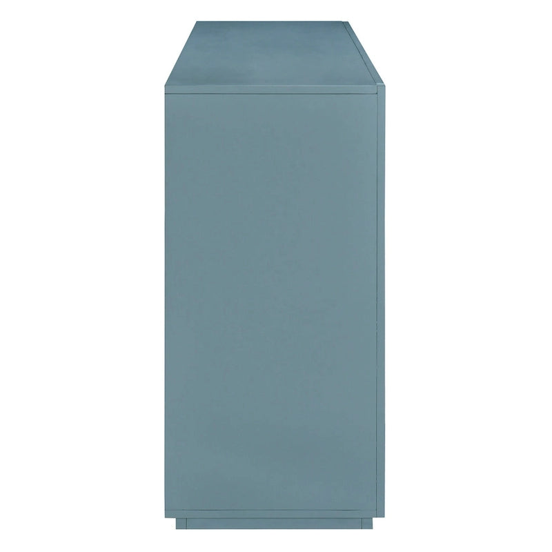 Enfilade Classique Moderne 4 Portes avec Rangement Ouvert et Étagères Réglables