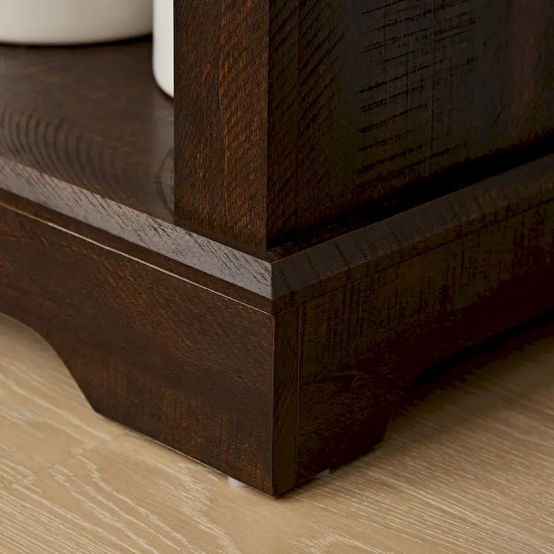 Armoire de rangement avec portes de grange, en bois rustique, buffet de cuisine, organisateur coulissant, meuble de rangement avec tiroirs et étagères