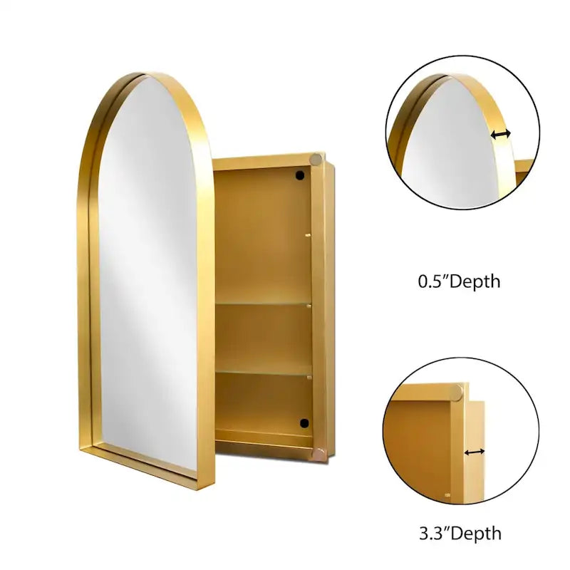 Armoire à pharmacie encastrée cintrée 24x36 pouces