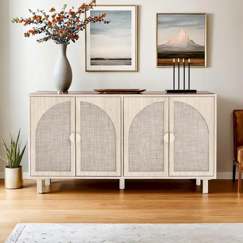 Armoire 4 portes, convient pour chambre à coucher, salon, bureau