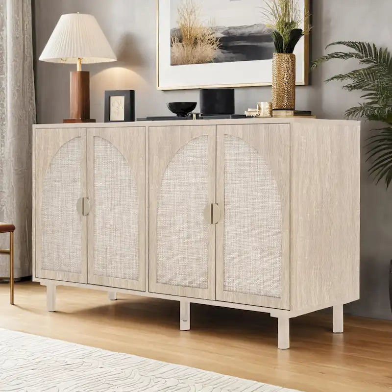 Armoire 4 portes, convient pour chambre à coucher, salon, bureau