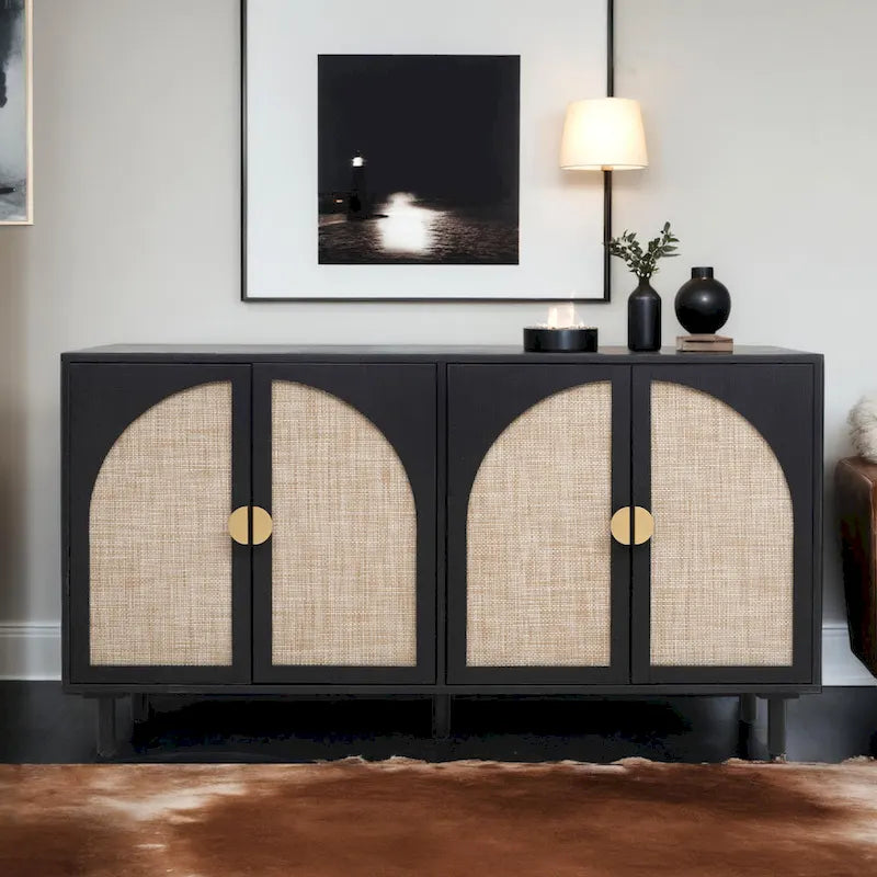 Armoire 4 portes, convient pour chambre à coucher, salon, bureau