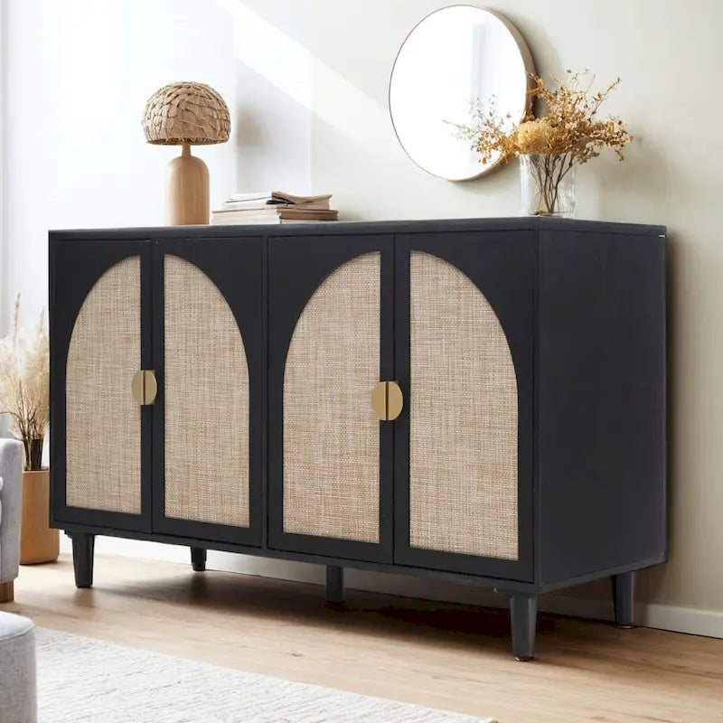 Armoire 4 portes, convient pour chambre à coucher, salon, bureau