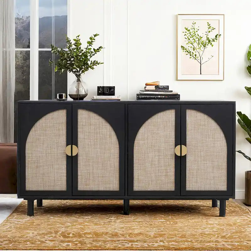 Armoire 4 portes, convient pour chambre à coucher, salon, bureau