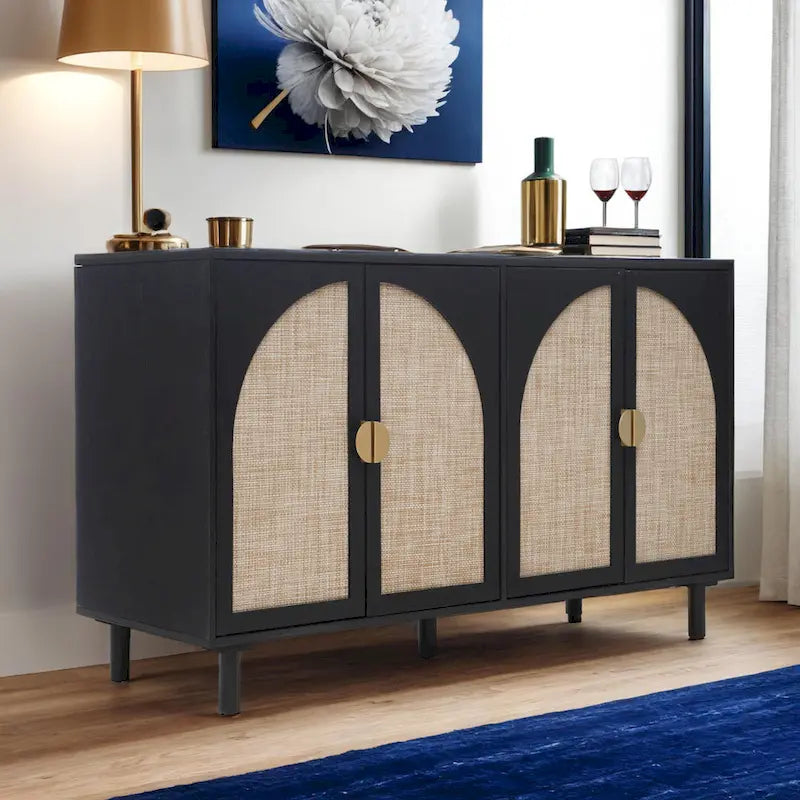 Armoire 4 portes, convient pour chambre à coucher, salon, bureau