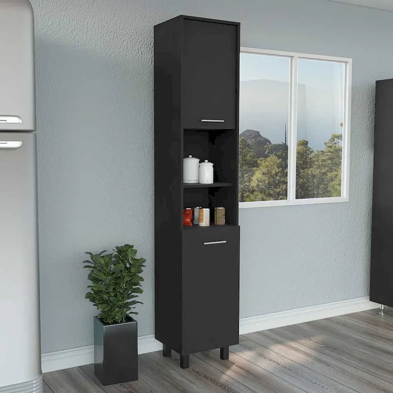 Meuble de cuisine Almada, trois étagères intérieures, finition blanche, haute qualité et durable
