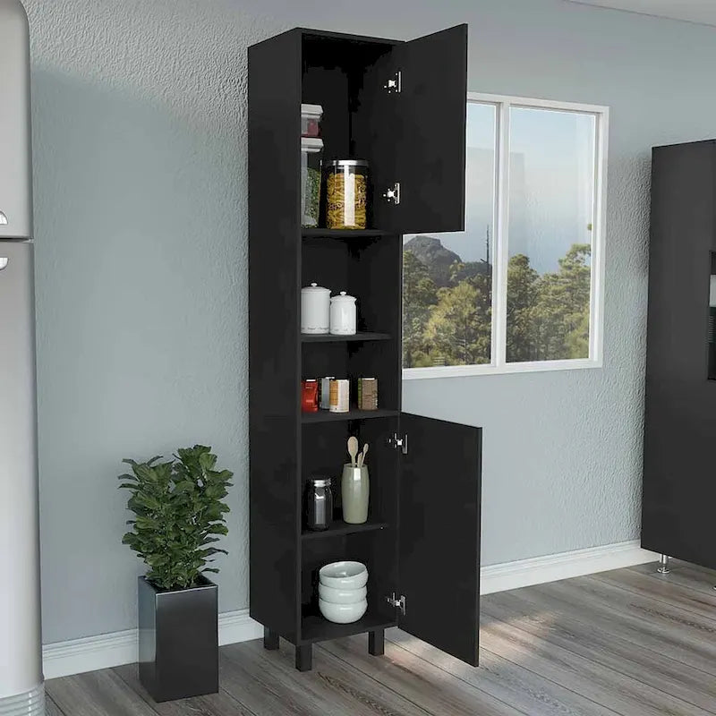 Meuble de cuisine Almada, trois étagères intérieures, finition blanche, haute qualité et durable