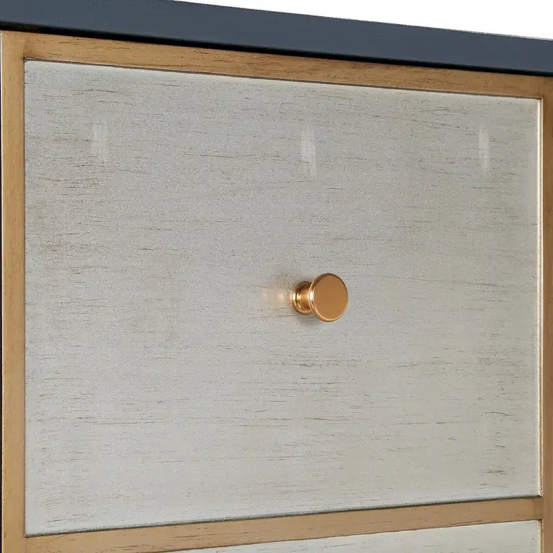 Buffet de rangement d'appoint vintage Delcey moderne du milieu du siècle à 4 portes avec plusieurs compartiments pour chambre à coucher - 150,1 cm