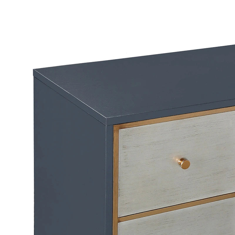 Buffet de rangement d'appoint vintage Delcey moderne du milieu du siècle à 4 portes avec plusieurs compartiments pour chambre à coucher - 150,1 cm