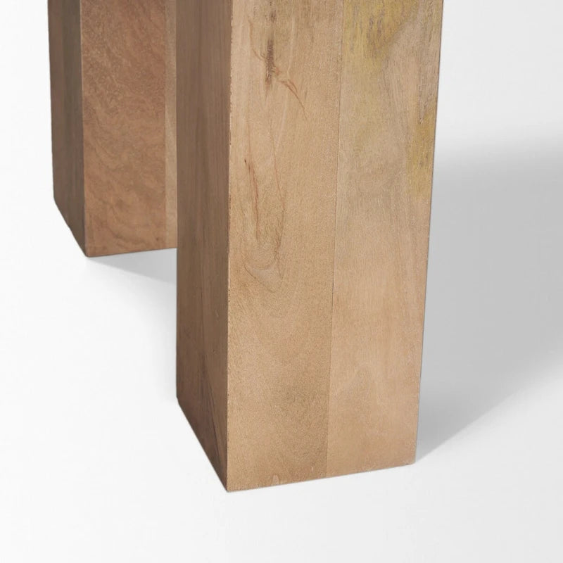 Buffet Beth en bois clair avec 3 portes - 74,5L x 20,0l x 33,0H