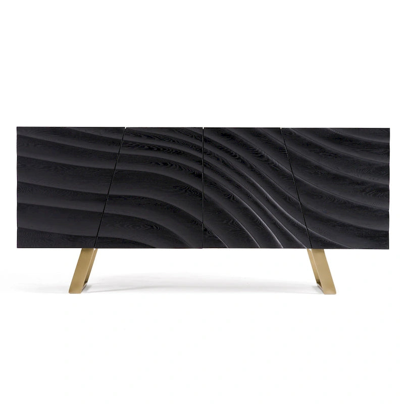 Bahut Modrest Finley Mid-Century noir et or