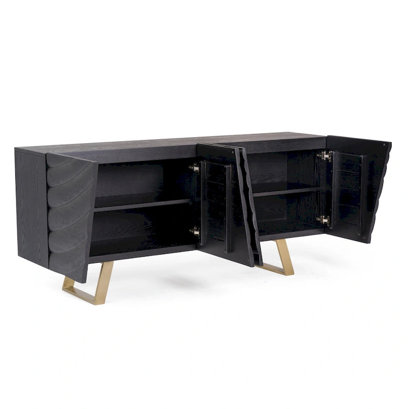 Bahut Modrest Finley Mid-Century noir et or