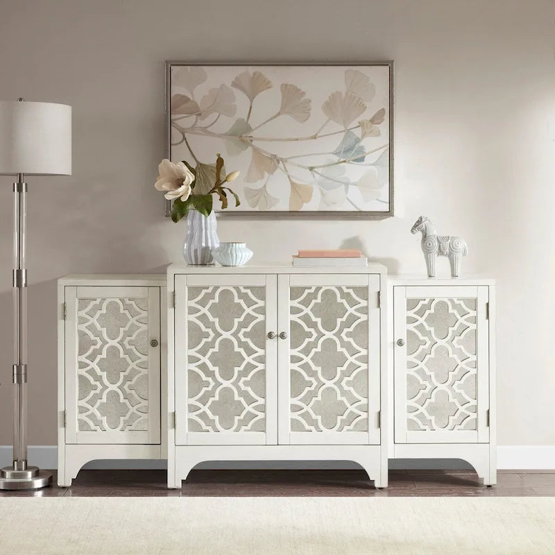 Madison Park Nevaeh Crème Quatrefoil Bahut de Salle à Manger