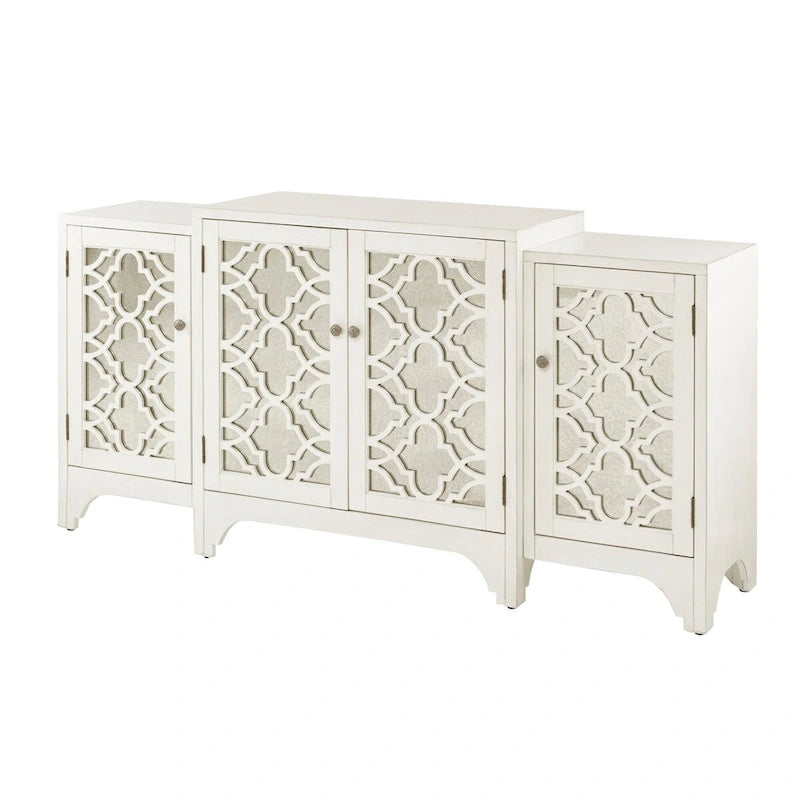 Madison Park Nevaeh Crème Quatrefoil Bahut de Salle à Manger