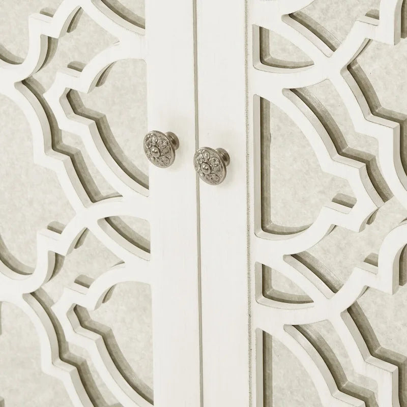 Madison Park Nevaeh Crème Quatrefoil Bahut de Salle à Manger