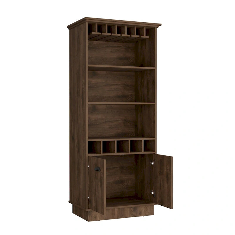 Meuble bar pour cuisine, salle à manger, salon, marron foncé
