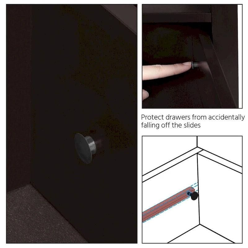 Meuble Bas Salle de Bain Yaheetech avec 4 Tiroirs, Meuble de Rangement