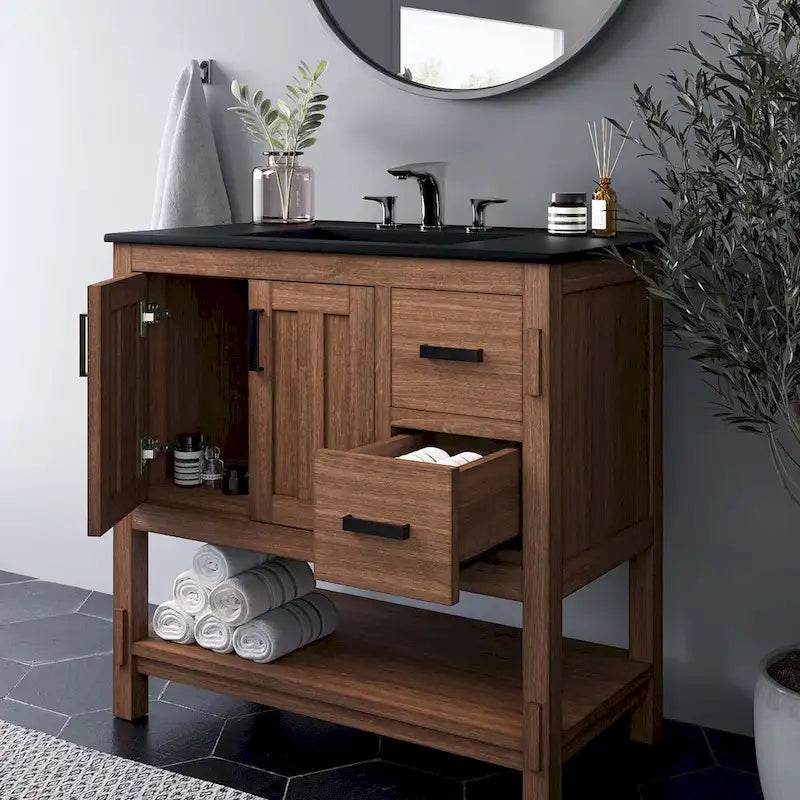 Meuble-lavabo en bois Ashlyn 36 (Vasque non incluse) - 36