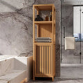 Grande Armoire de Rangement Multifonctionnelle en Bambou à Haute Capacité
