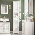Haotian FRG236-W, Meuble Colonne de Salle de Bain avec Étagères