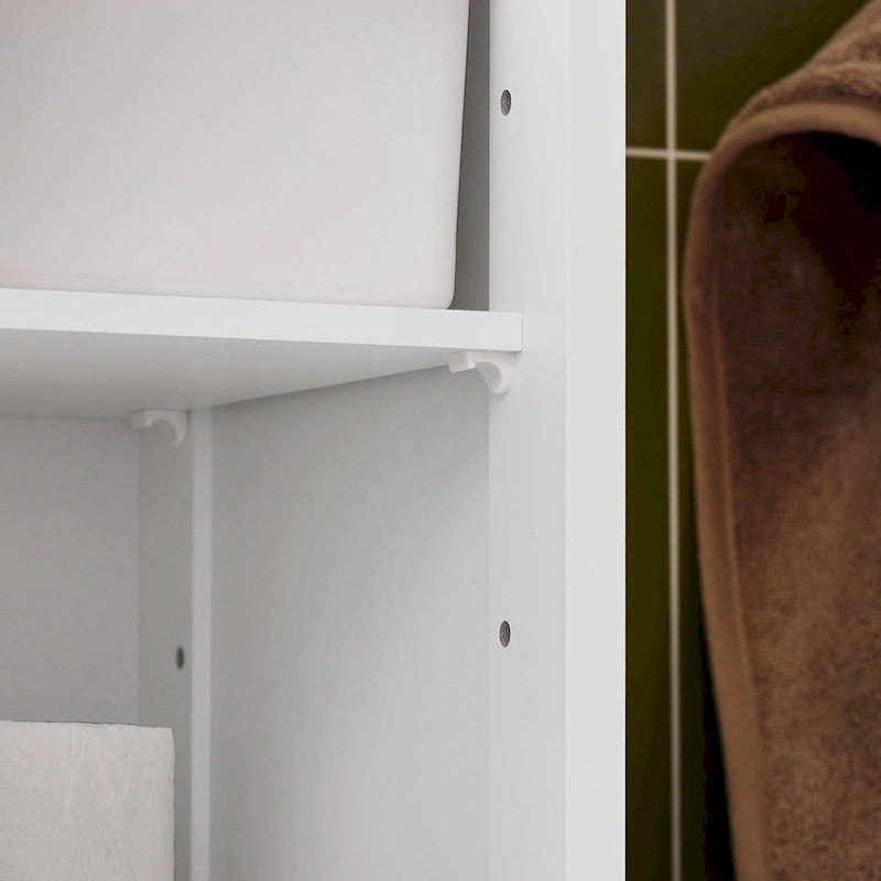 Haotian FRG236-W, Meuble Colonne de Salle de Bain avec Étagères