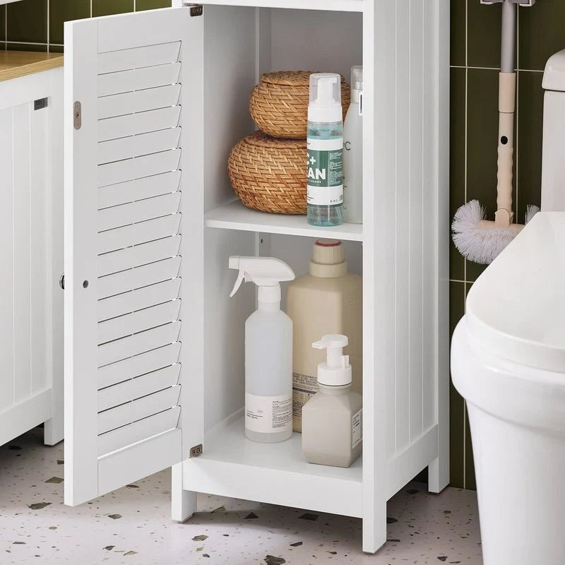 Haotian FRG236-W, Meuble Colonne de Salle de Bain avec Étagères