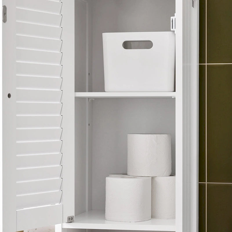 Haotian FRG236-W, Meuble Colonne de Salle de Bain avec Étagères