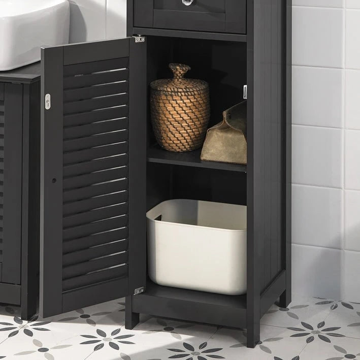 Haotian FRG236-W, Meuble Colonne de Salle de Bain avec Étagères