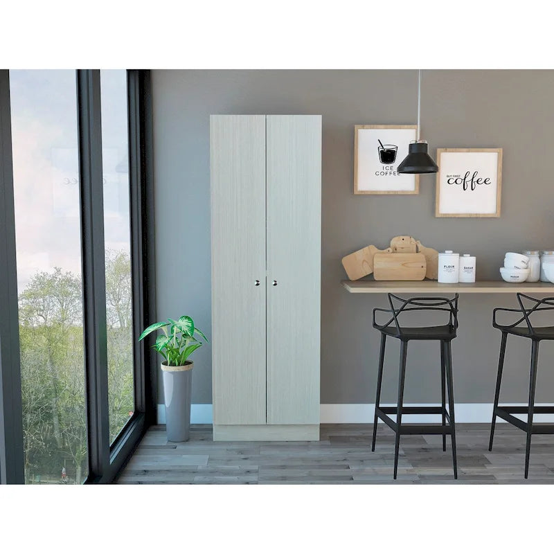 Armoire à linge sur pied avec 5 étagères L 60 cm x H 180,5 cm