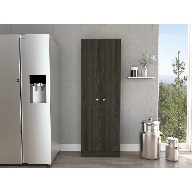 Armoire à linge sur pied avec 5 étagères L 60 cm x H 180,5 cm
