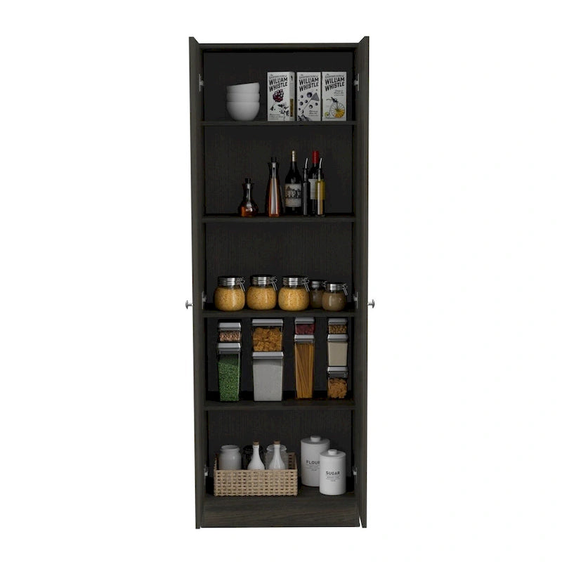 Armoire à linge sur pied avec 5 étagères L 60 cm x H 180,5 cm