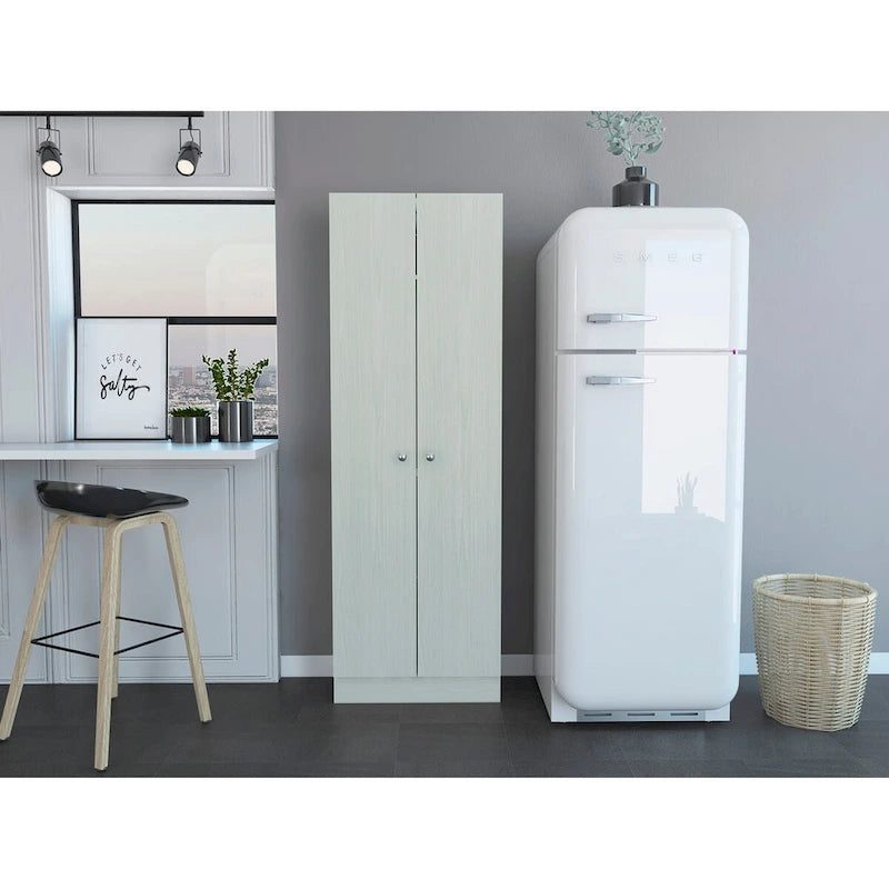 Armoire à linge sur pied avec 5 étagères L 60 cm x H 180,5 cm