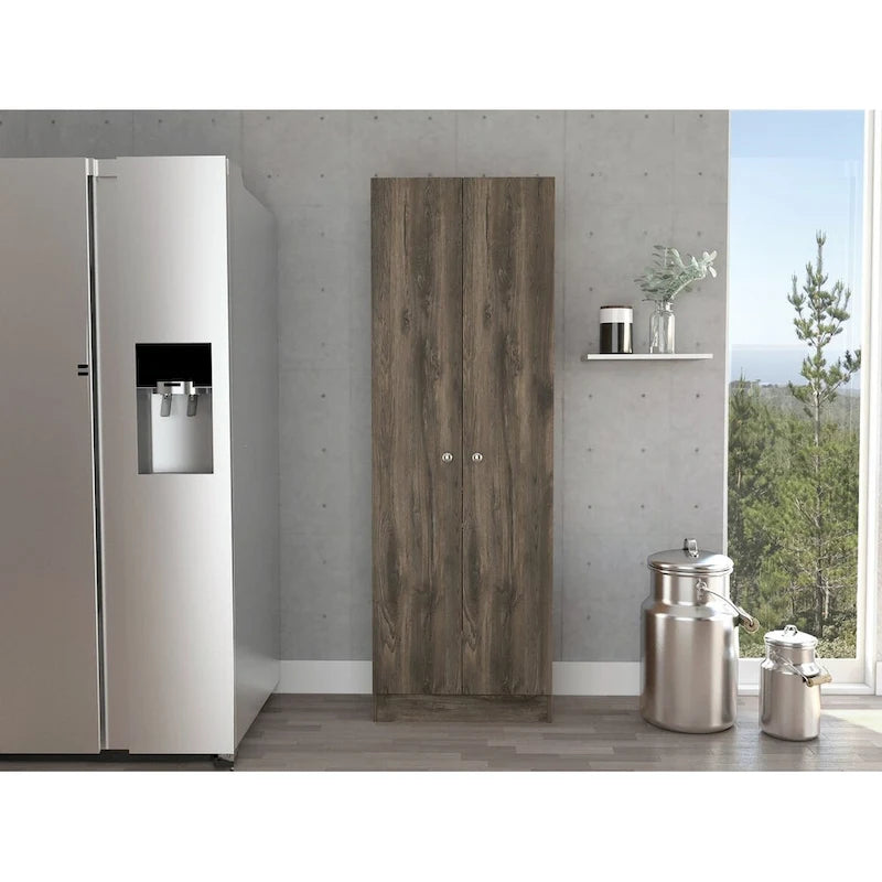 Armoire à linge sur pied avec 5 étagères L 60 cm x H 180,5 cm