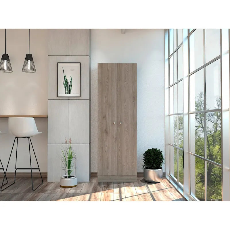 Armoire à linge sur pied avec 5 étagères L 60 cm x H 180,5 cm