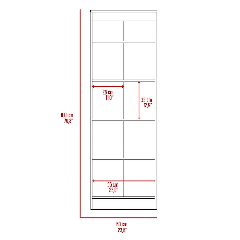 Armoire à linge sur pied avec 5 étagères L 60 cm x H 180,5 cm