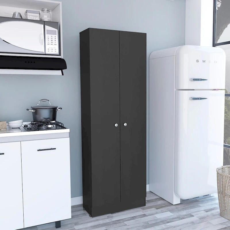 Armoire à linge sur pied avec 5 étagères L 60 cm x H 180,5 cm
