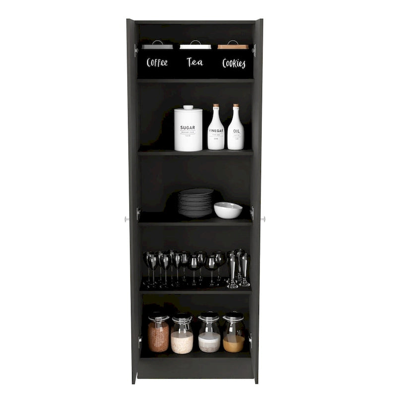 Armoire à linge sur pied avec 5 étagères L 60 cm x H 180,5 cm