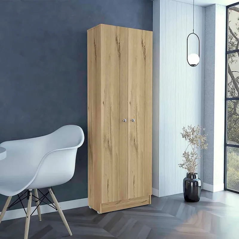 Armoire à linge sur pied avec 5 étagères L 60 cm x H 180,5 cm
